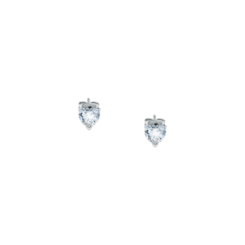 ORECCHINI DIAMOND HEART WHITE HEART STONES J19AUV21