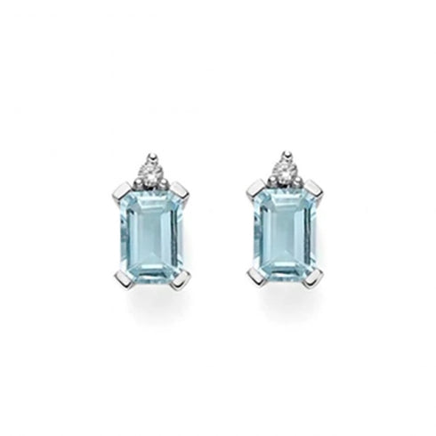 ORECCHINI DONNA ORO IN ORO BIANCO ACQUAMARINA E DIAMANTI REF. DHOA7186.004