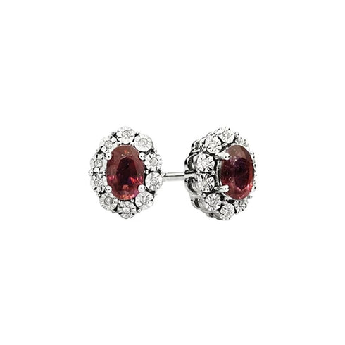ORECCHINI DONNA ORO IN ORO BIANCO RUBINI E DIAMANTI REF. DCOR5413.008