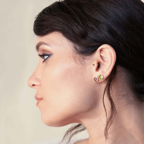 ORECCHINI IN ARGENTO E CRISTALLO AMETISTA 6159