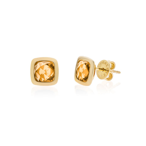 ORECCHINI IN ARGENTO E CRISTALLO GIALLO CITRINO 6160