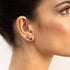 ORECCHINI LOBO PAVÈ SMALL ZIRCONI COLORATI BLU ORZ018M1STECAU