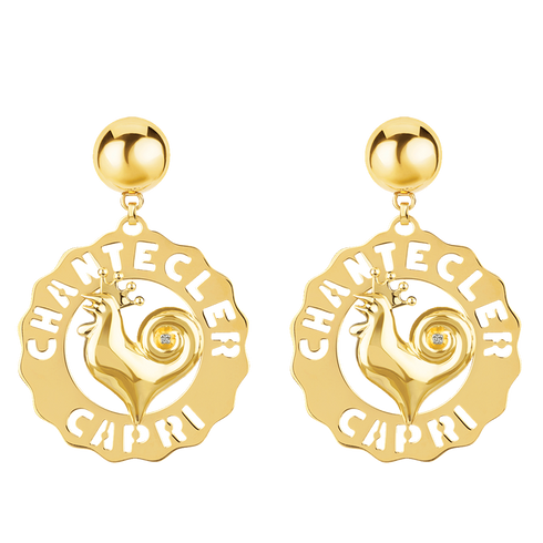ORECCHINI LOGO CHANTECLER ORO C.42454