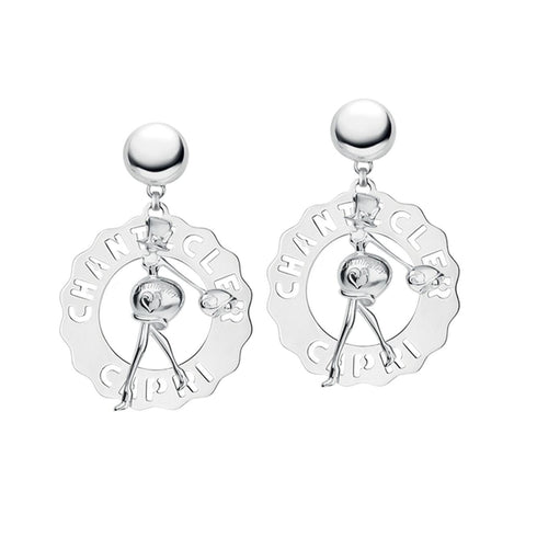 ORECCHINI LOGO IN ARGENTO C.33699