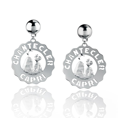 ORECCHINI LOGO IN ARGENTO C.38910