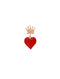 ORECCHINO CUORE ROSSO E CORONA A PUNTE ORSEMCPCU