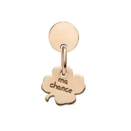 ORECCHINO QUERIOT MA CHANCE IN ORO ROSA CON QUADRIFOGLIO O18O02CHAN