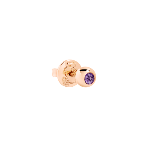 ORECCHINO STUD BOLLICINE ORO ROSA & AMETISTA DHC4001BOLLIIY09R