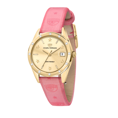 OROLOGIO EVERYDAY ORO GIALLO CINTURINO IN TESSUTO ROSA 32MM R1951100501