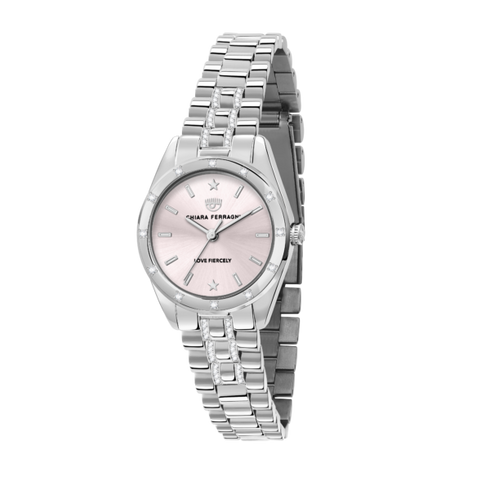 OROLOGIO EVERYDAY SILVER QUADRANTE ROSA CHIARO 28MM R1953100520