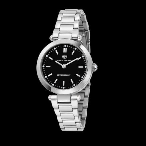 OROLOGIO LADY LIKE SILVER CON QUADRANTE NERO 34MM R1953103506