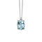 PENDANT WITH OVAL AQUAMARINE AND DIAMOND DHPA7180