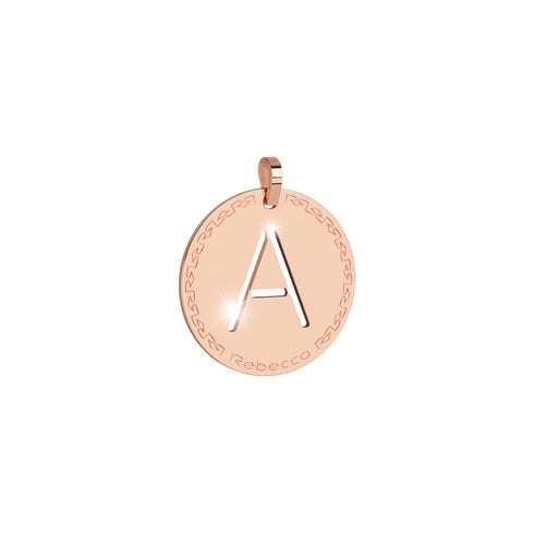 PENDENTE GRANDE IN BRONZO CON INIZIALE INCISA BWRPRA01