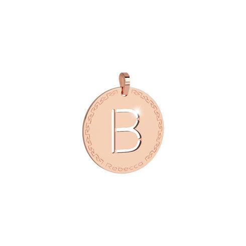 PENDENTE GRANDE IN BRONZO CON INIZIALE INCISA BWRPRB02