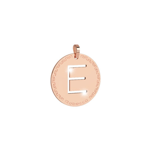 PENDENTE GRANDE IN BRONZO CON INIZIALE INCISA BWRPRE05
