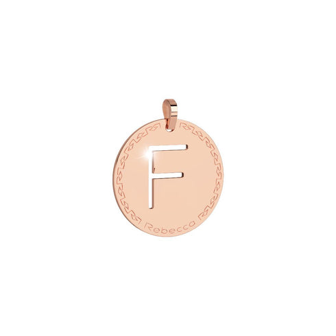 PENDENTE GRANDE IN BRONZO CON INIZIALE INCISA BWRPRF06