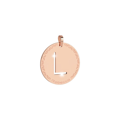 PENDENTE GRANDE IN BRONZO CON INIZIALE INCISA BWRPRL12