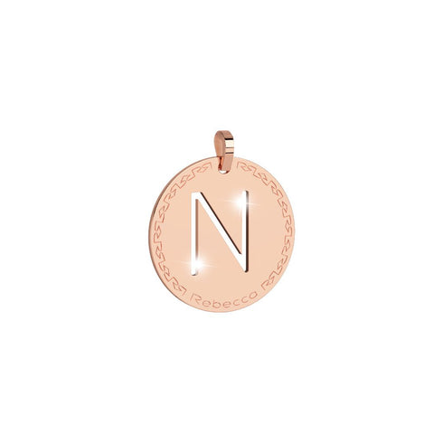 PENDENTE GRANDE IN BRONZO CON INIZIALE INCISA BWRPRN14