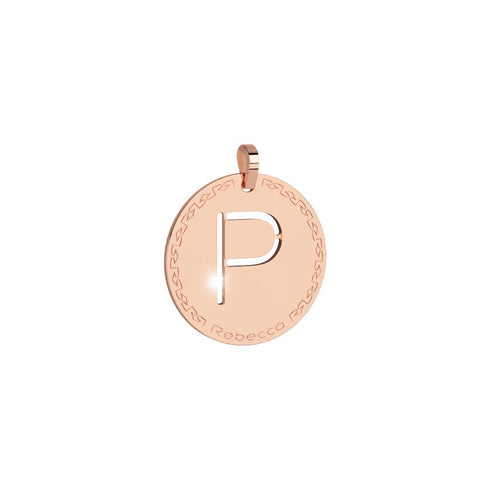 PENDENTE GRANDE IN BRONZO CON INIZIALE INCISA BWRPRP16