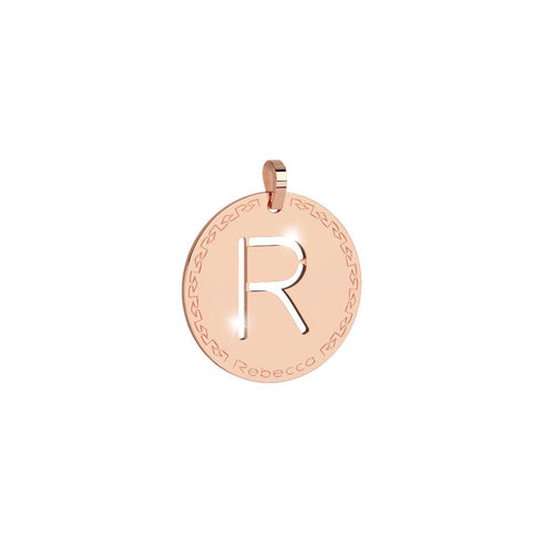 PENDENTE GRANDE IN BRONZO CON INIZIALE INCISA BWRPRR18