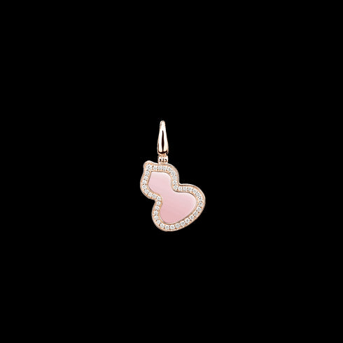 PENDENTE WULU PICCOLO IN ORO ROSA 18 CARATI CON DIAMANTI E OPALE ROSA WUP30ABRGPO
