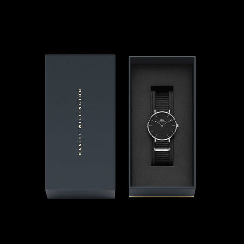 PETITE BLACK CORNWALL 32MM IN ARGENTO | DW DW00100216