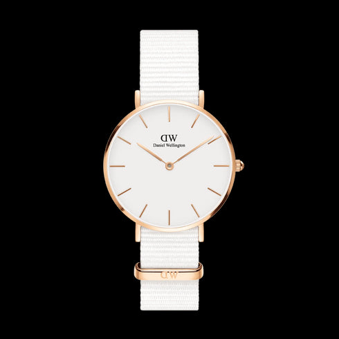 PETITE DOVER 32MM IN ORO ROSA (BIANCO) | DW DW00100313