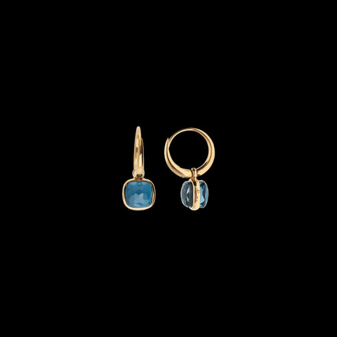 POMELLATO ORECCHINI NUDO MINI IN ORO ROSA CON TOPAZIO BLUE LONDON POC5020O7000000TL