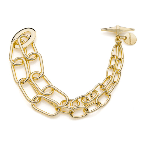 BRACCIALE CATENA FANTASIA OVALE DORATO 2363