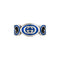 Ring in sterling silver and blue enamel with Gucci script YBC753640002