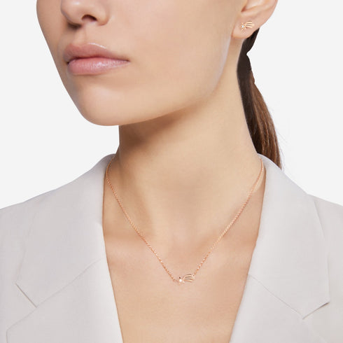ROSE GOLD & DIAMOND SHOOTING STAR NECKLACE DCC4004XSTARDB09R