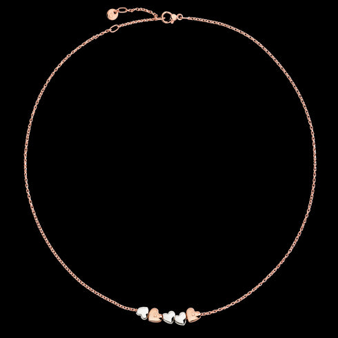 ROSE GOLD & SILVER HEART NECKLACE DCC5000HEART0009A