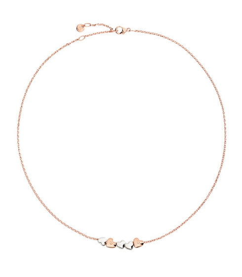 ROSE GOLD & SILVER HEART NECKLACE DCC5000HEART0009A