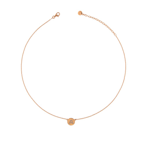 INITIAL CHOKER NECK WITH WHITE ZIRCONIA GRZPAST