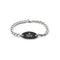 Trademark Bracelet in sterling silver and black enameled oval tag _ tag 30 mm YBA797043001