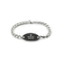 Trademark Bracelet in sterling silver and black enameled oval tag _ tag 30 mm YBA797043001