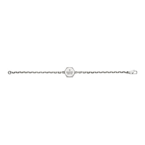 Trademark Bracelet in sterling silver with Gucci trademark charm YBA779169001