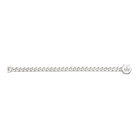 Trademark Bracelet in sterling silver with Gucci trademark charm YBA779173001