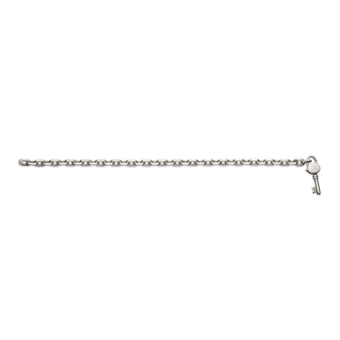 Trademark Bracelet in sterling silver with key motif and Gucci trademark detail YBA796345001
