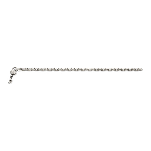 Trademark Bracelet in sterling silver with key motif and Gucci trademark detail YBA796345001
