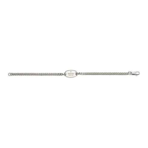 Trademark Bracelet in sterling silver with oval tag, tag 20 mm YBA797152001