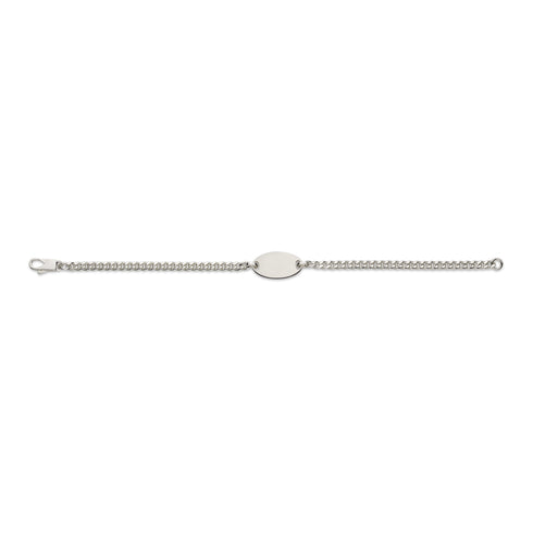 Trademark Bracelet in sterling silver with oval tag, tag 20 mm YBA797152001