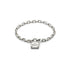 Trademark Bracelet in sterling silver with padlock motif and Gucci trademark detail YBA796341001