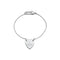 Trademark Bracelet with Gucci Trademark engraved heart in sterling silver YBA223513001
