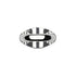 Trademark Chevalier ring in sterling silver with black enameled oval tag YBC797143001
