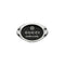 Trademark Chevalier ring in sterling silver with black enameled oval tag YBC797143001