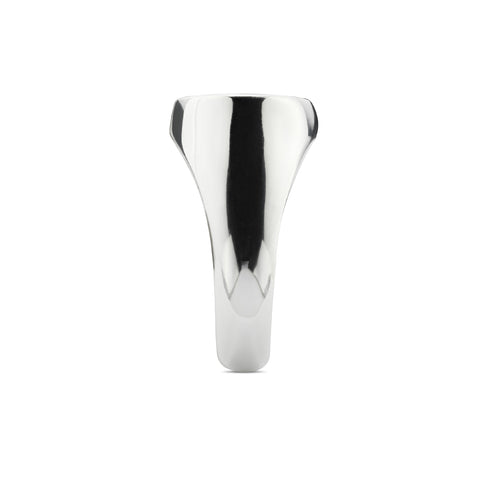 Trademark Chevalier ring with oval tag in sterling silver YBC797033001