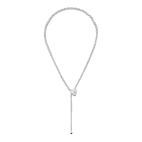 Trademark Lariat necklace in sterling silver with heart motif YBB796347001