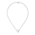 Trademark Necklace in sterling silver with heart motif and Gucci trademark detail_40/45 cm YBB796363001