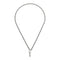 Trademark Necklace in sterling silver with key motif and Gucci trademark detail_50cm YBB796343001